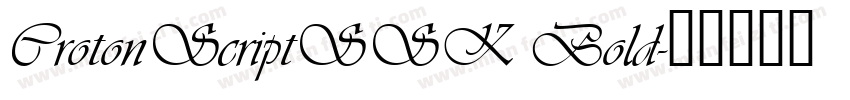 CrotonScriptSSK Bold字体转换